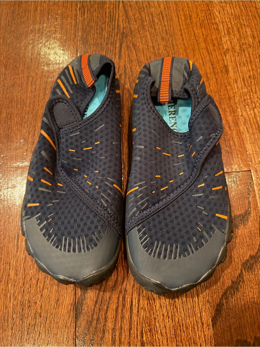 Kids Navy and Orange Slip-On Water Shoes